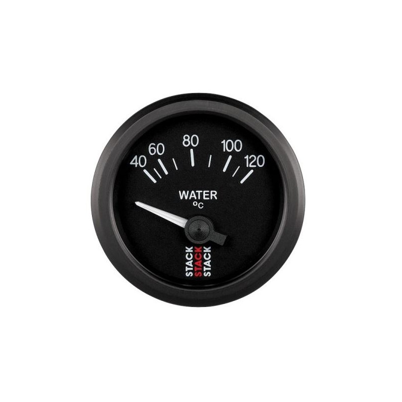 Manomètre STACK électrique température eau 40-120°C Ø 52 mm noir