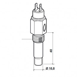 Capteurs de température d'eau VDO 14X150 120°C avec alarme 94+/- 3°C