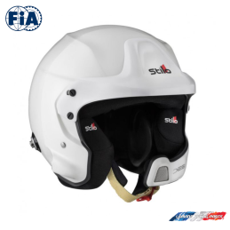 Casque FIA Stilo Jet WRC DES Rally Composite Blanc