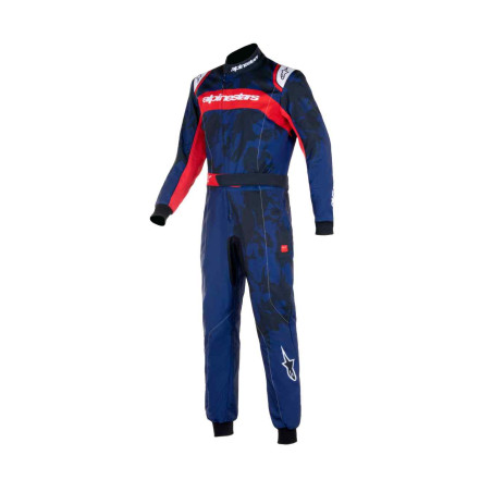 Combinaison Karting FIA KMX-9 V3 GRAPHIC 5 Bleu marine et rouge