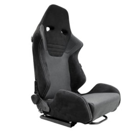 Siège baquet réglable Apex tissu noir/gris