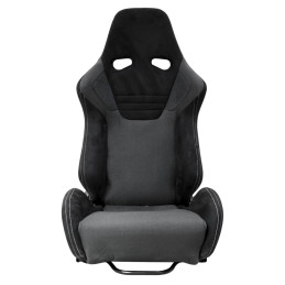 Siège baquet réglable Apex tissu noir/gris